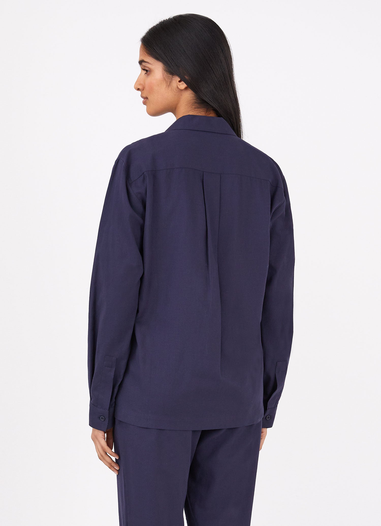 Women's Pyjama Shirt in Navy9