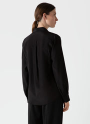 Women's Silk Shirt in Black
