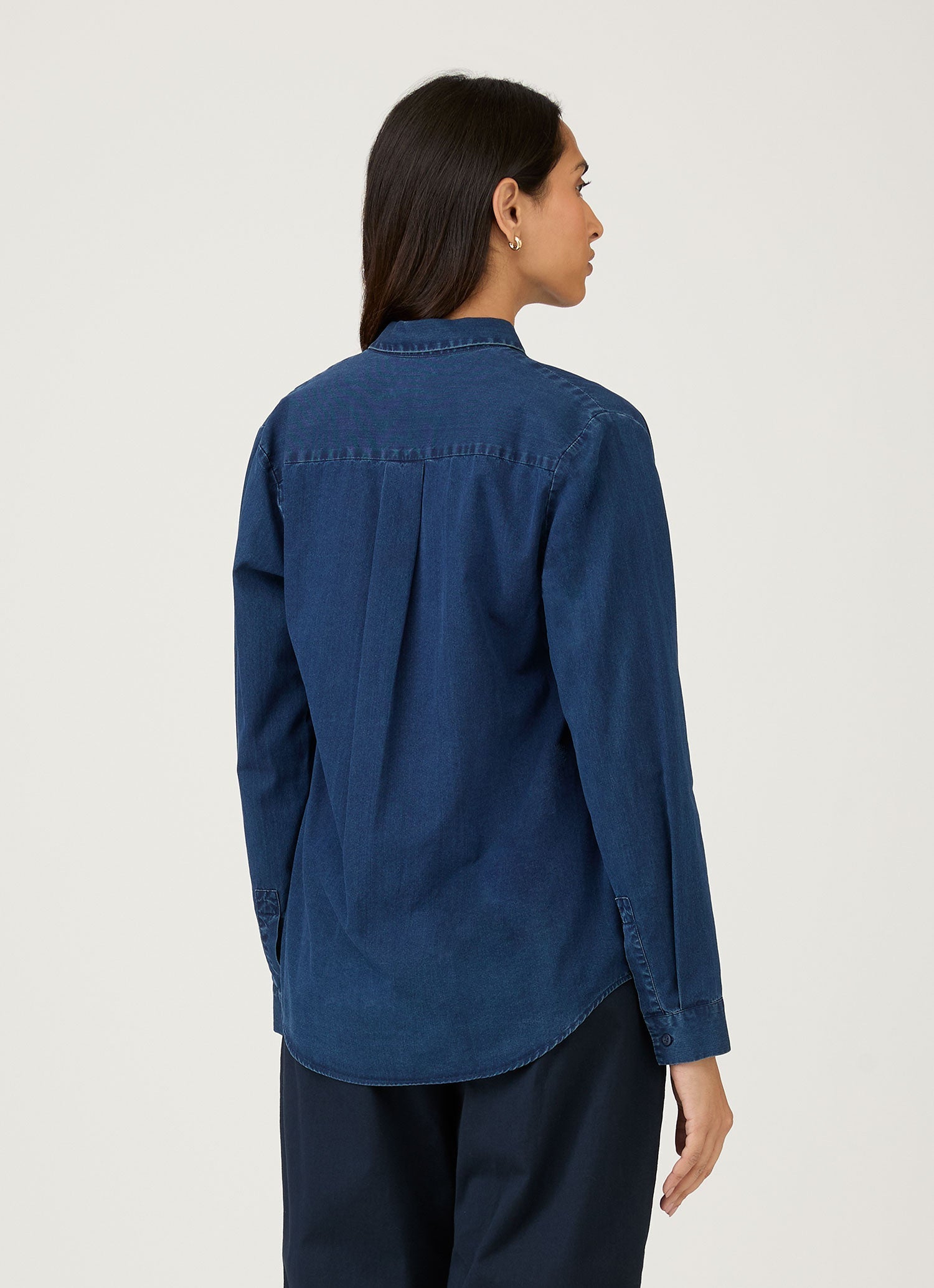 Women's Denim Shirt in Indigo | Sunspel