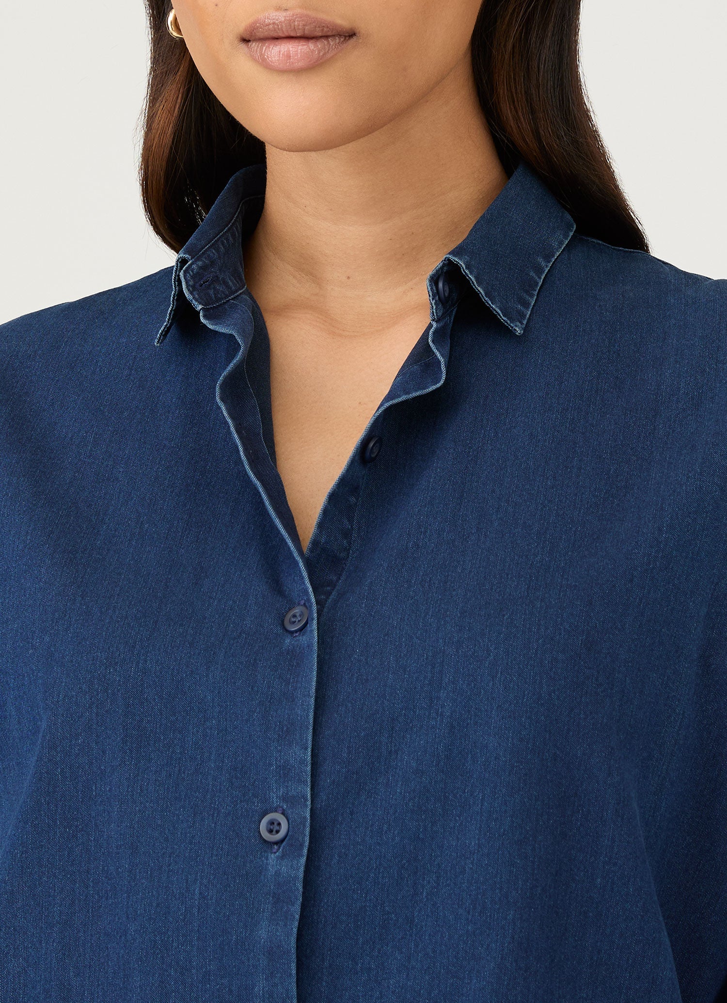 Women's Denim Shirt in Indigo | Sunspel