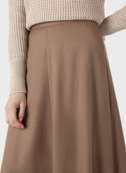 Women's A-line Skirt in Light Camel