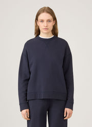 Women's Relaxed Loopback Sweatshirt in Navy