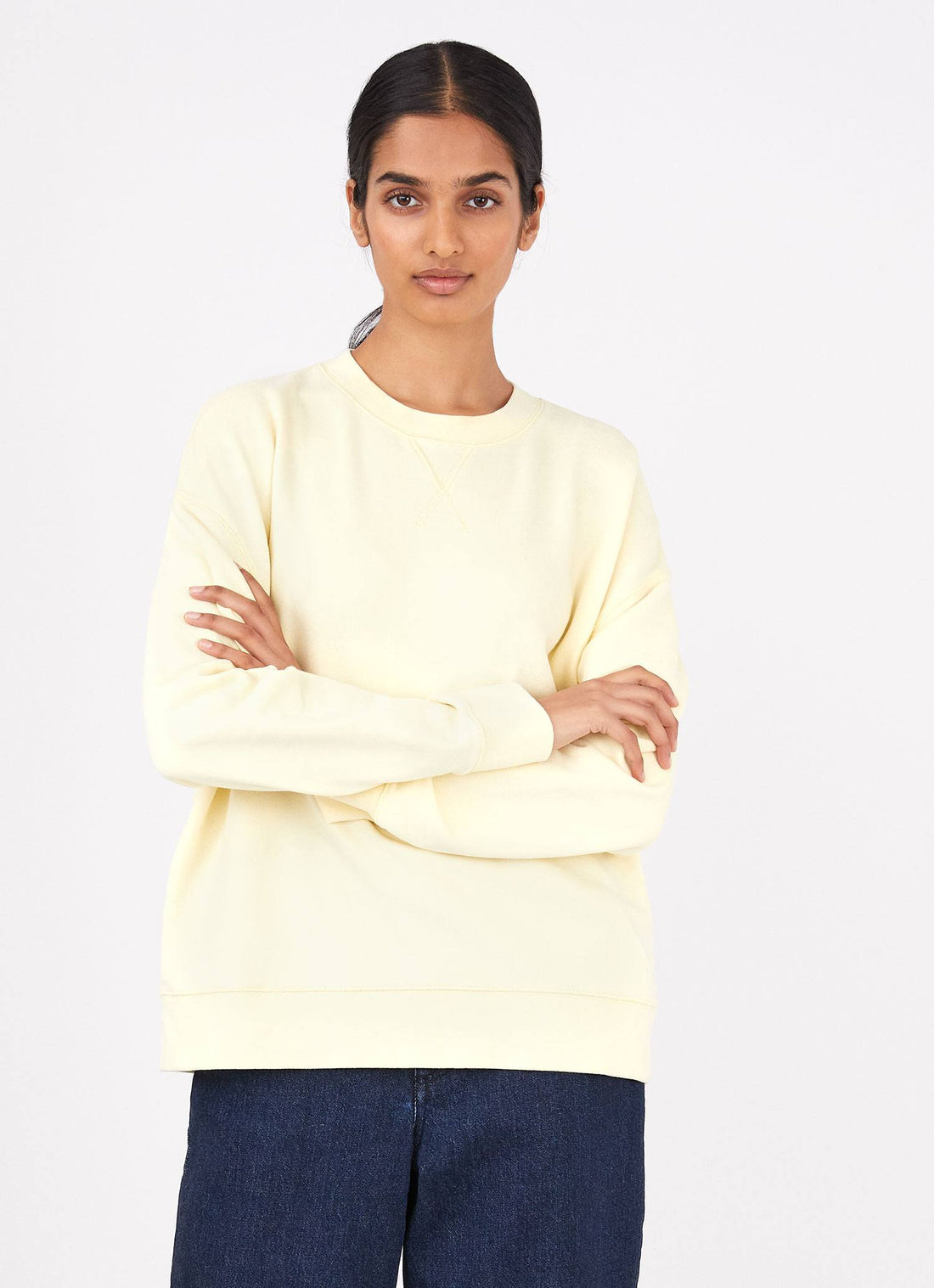 Women's Relaxed Loopback Sweatshirt in Lemon