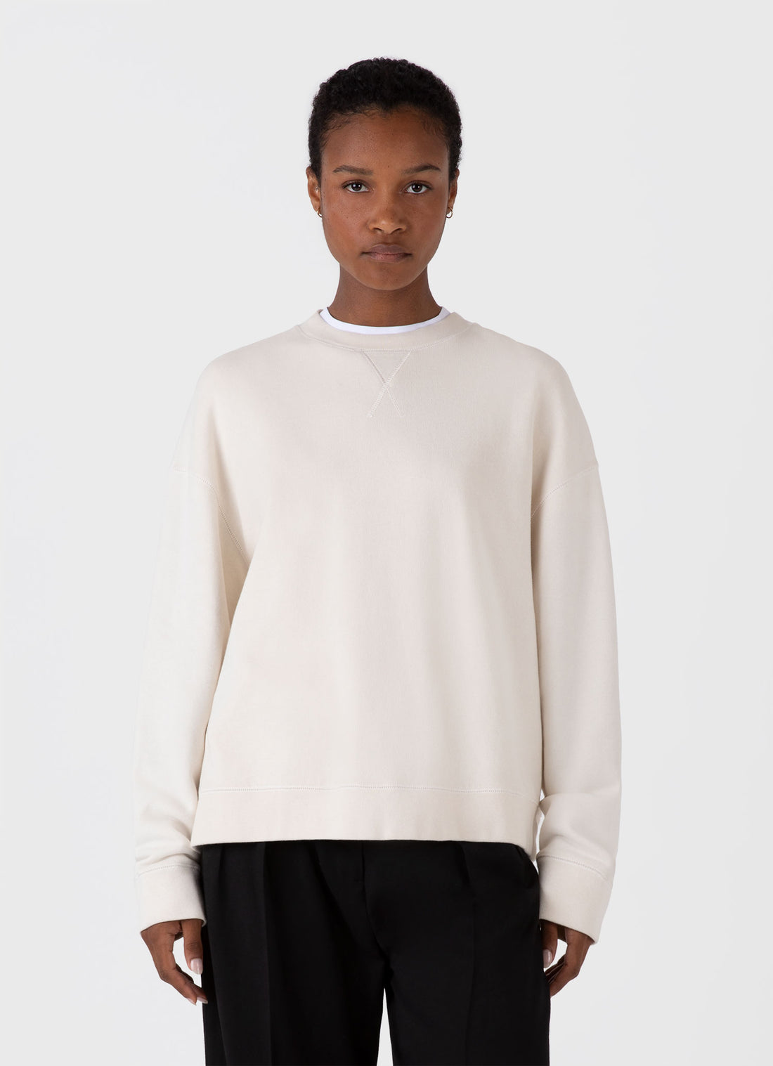 Women's Relaxed Loopback Sweatshirt in Undyed