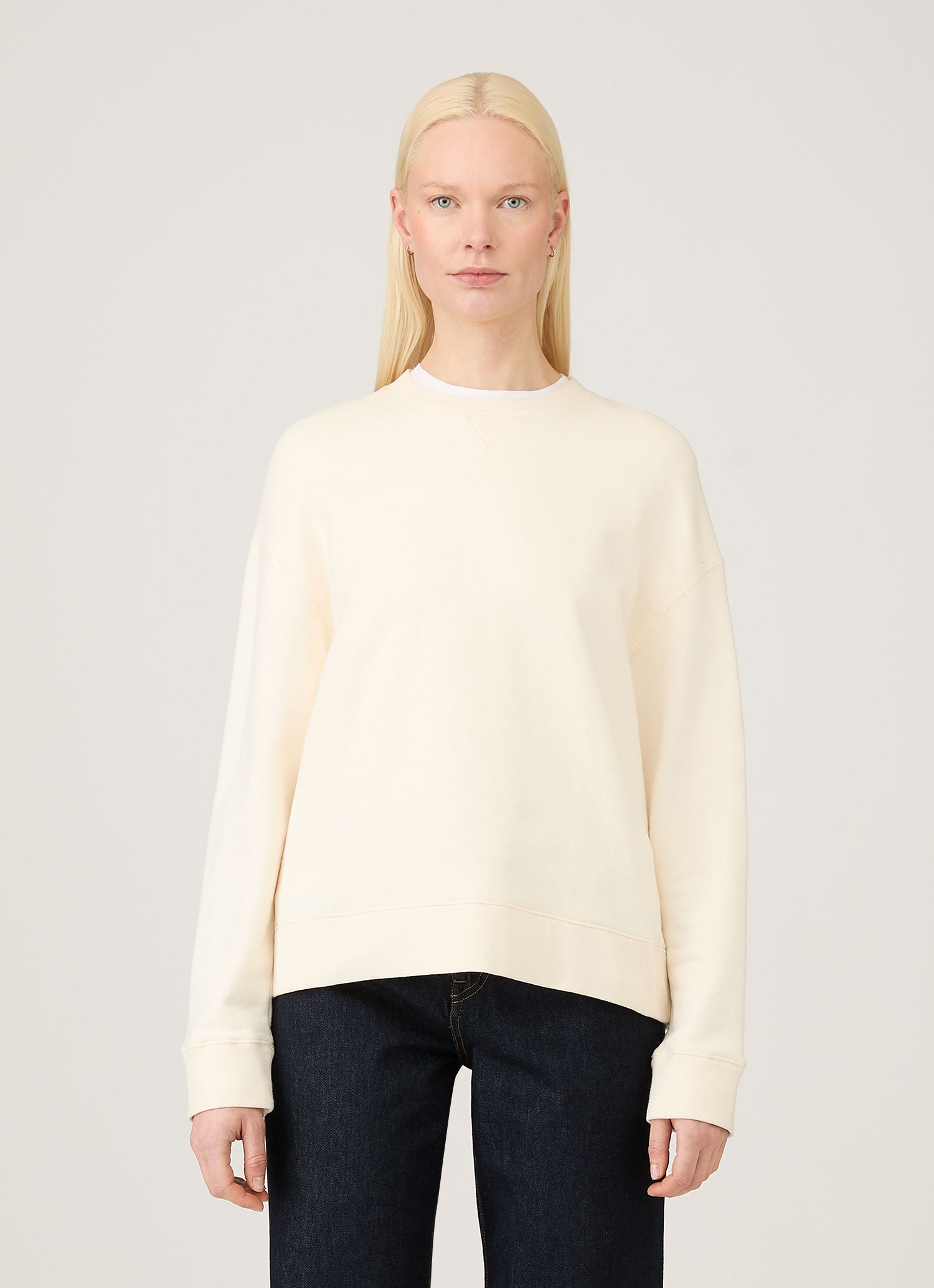Women's Relaxed Loopback Sweatshirt in Undyed