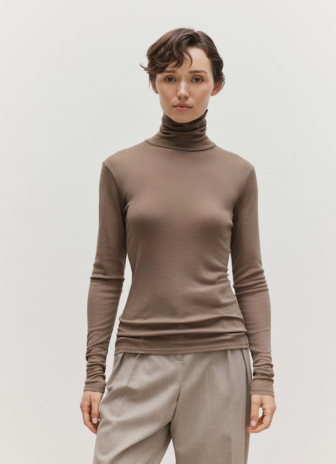 Long Sleeve Funnel Neck Top
