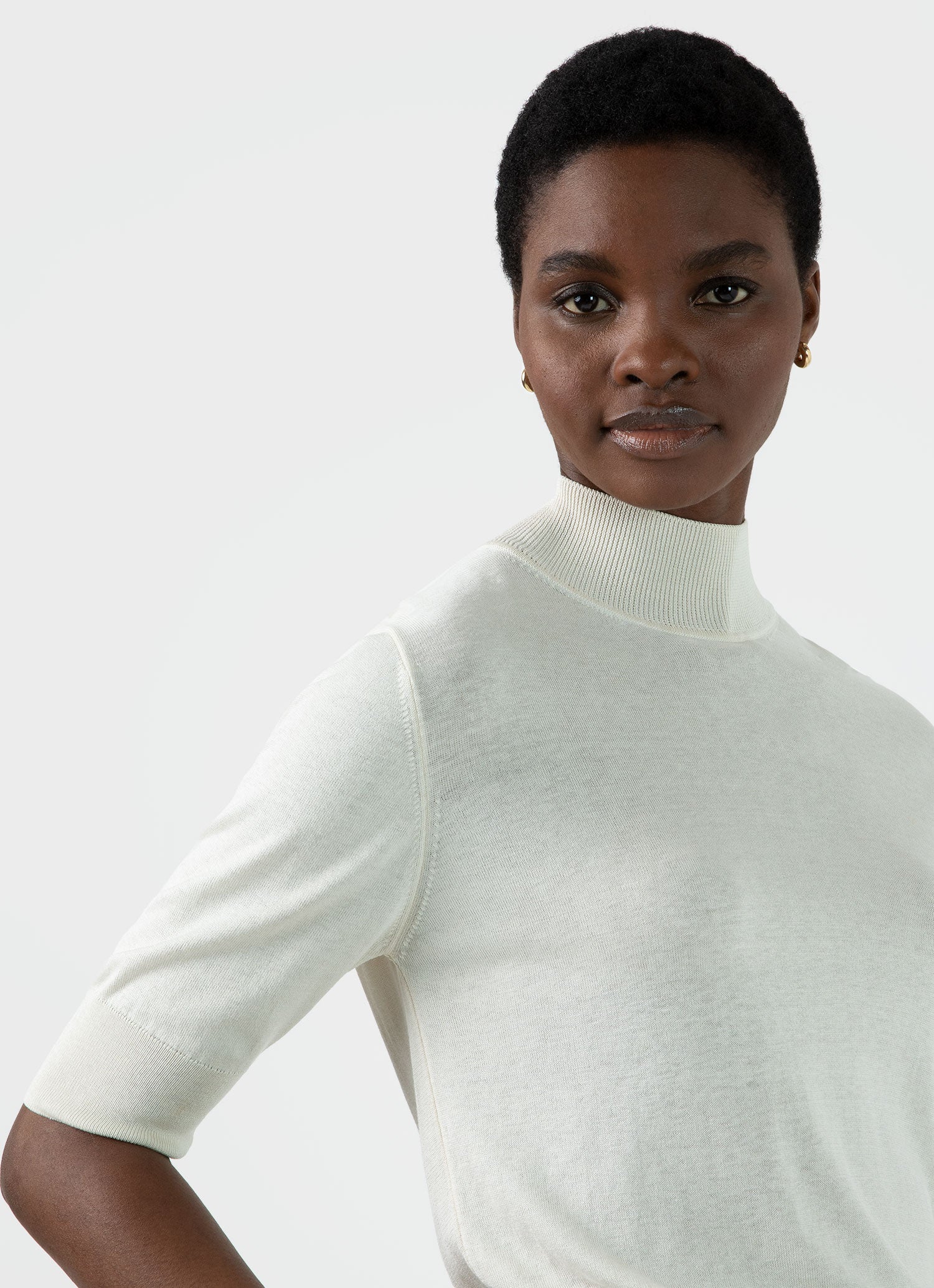 White roll neck outlet jumper womens