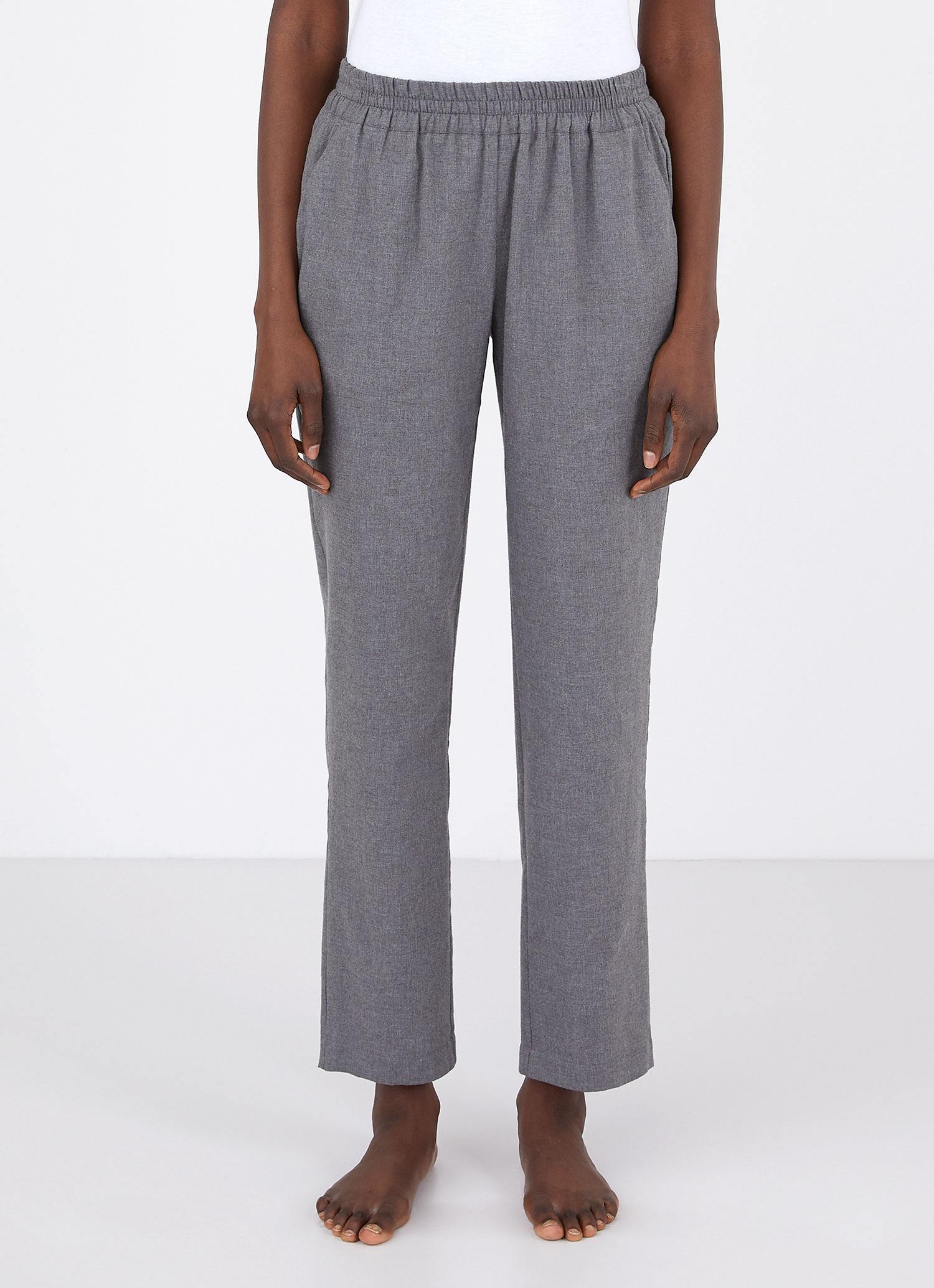 Women's Pyjama Trouser in Mid Grey Melange