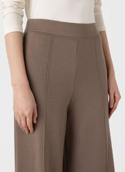 Women's Merino Milano Knit Trouser in Sandstone