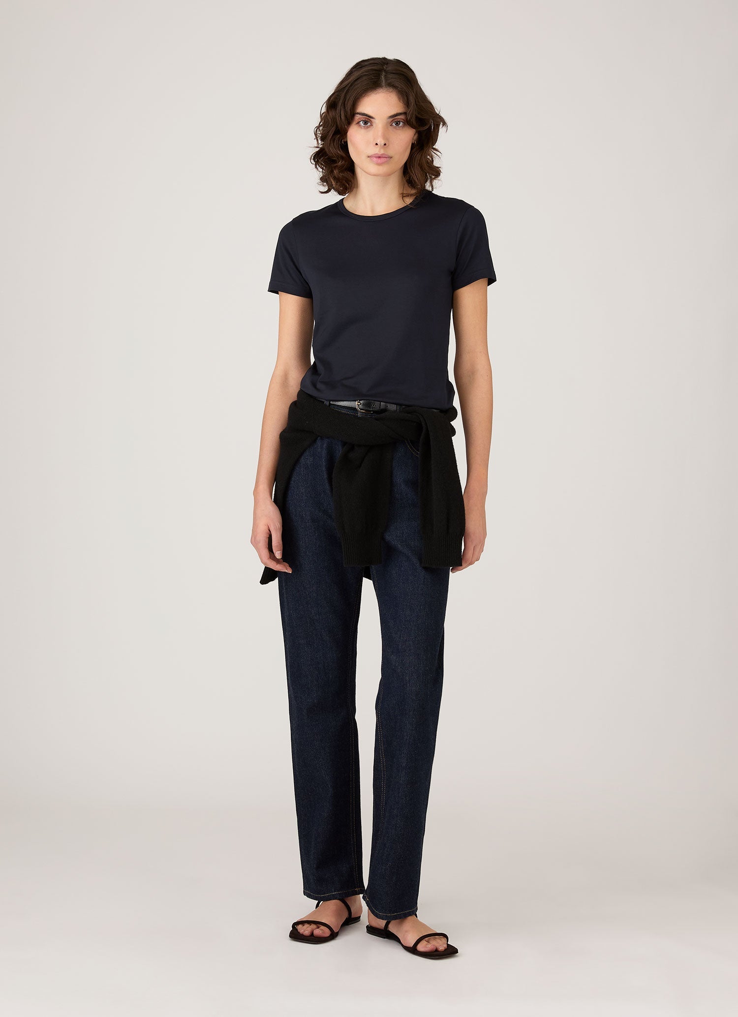 Women's Classic T-shirt in Midnight Navy | Sunspel