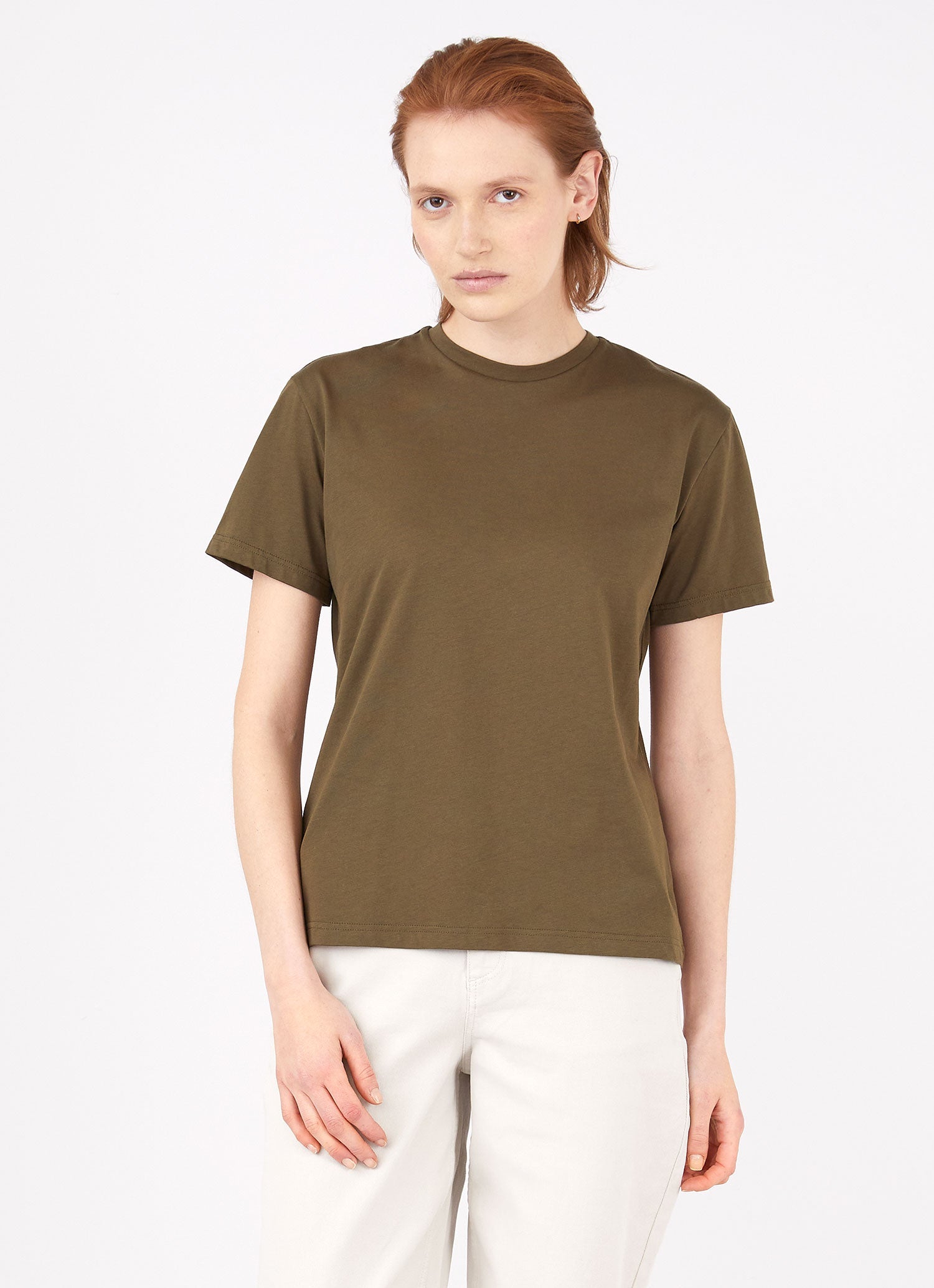 Women's Boy Fit T-shirt in Dark Moss