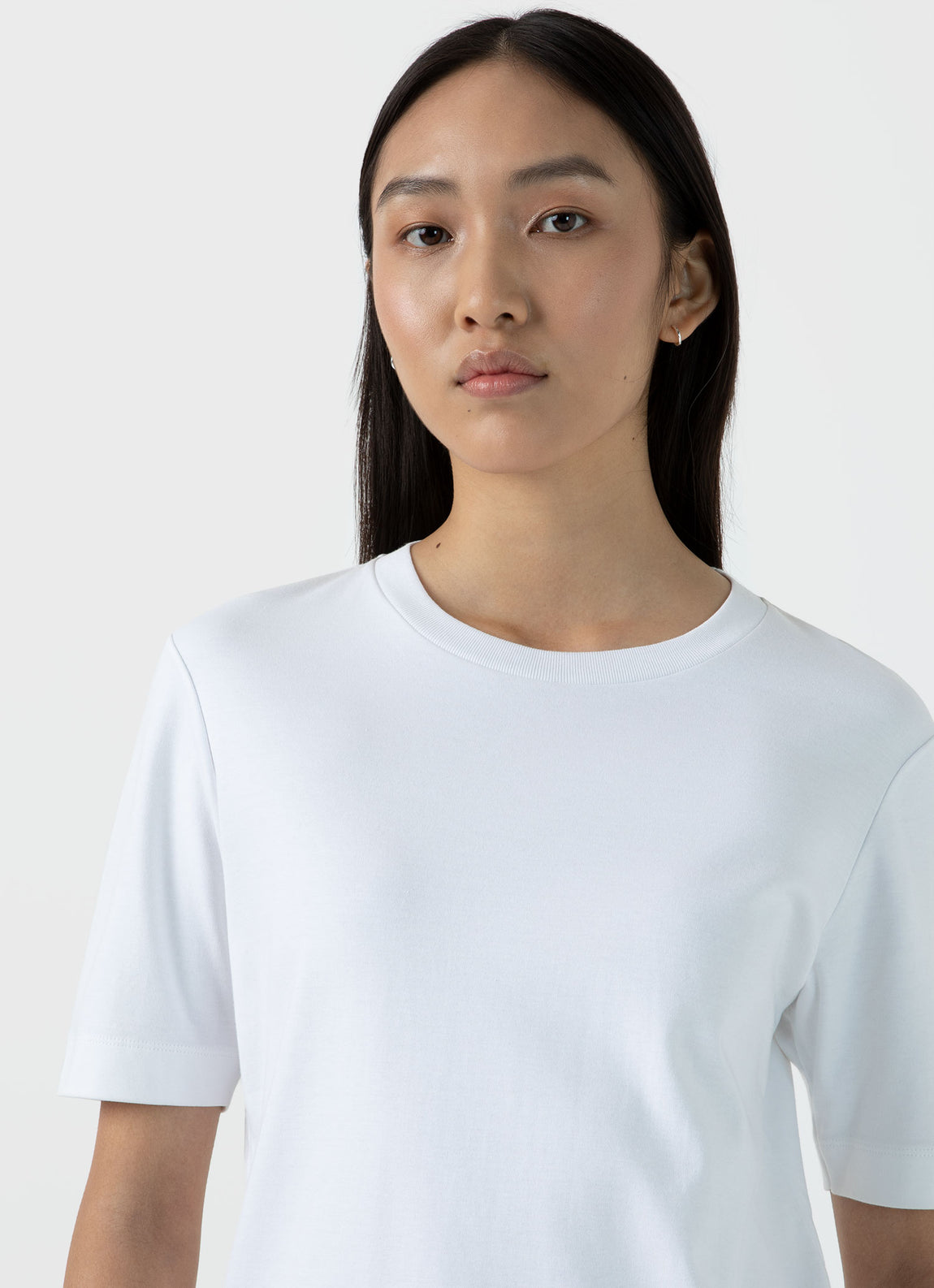 Women's Mid Sleeve T-shirt in White