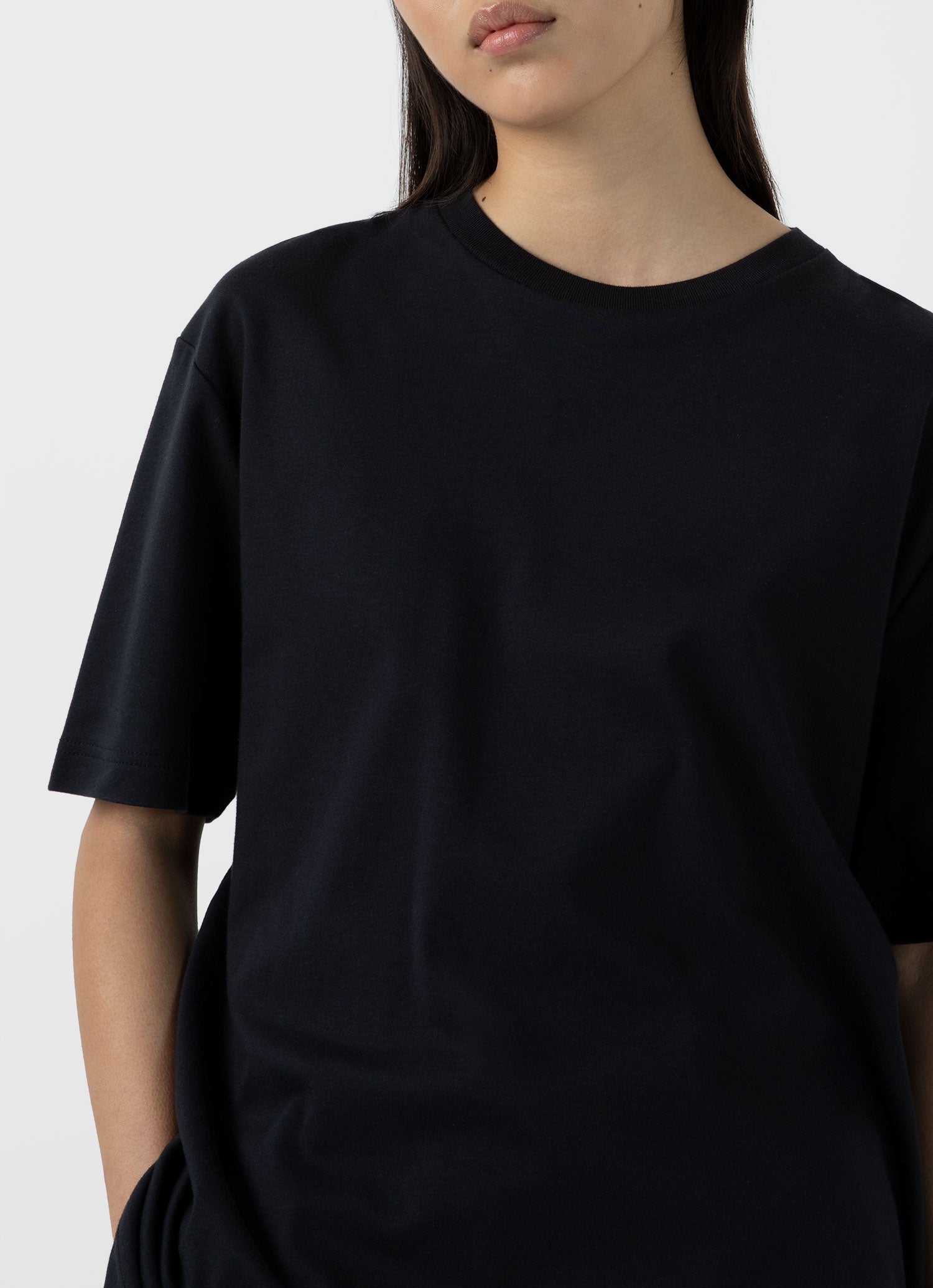 Oversized black hot sale shirt womens