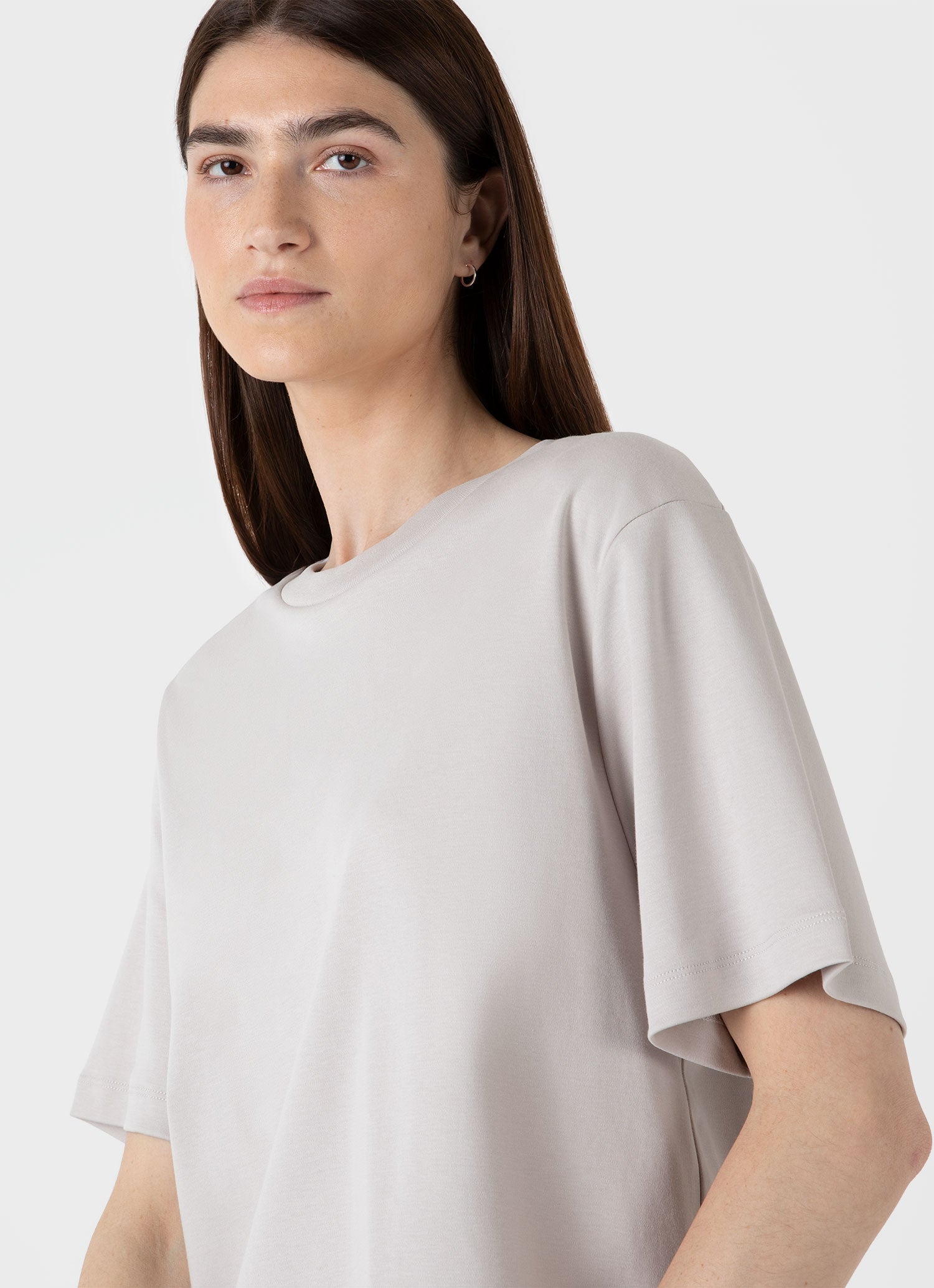 Women's Boxy Heavyweight T-shirt in Putty