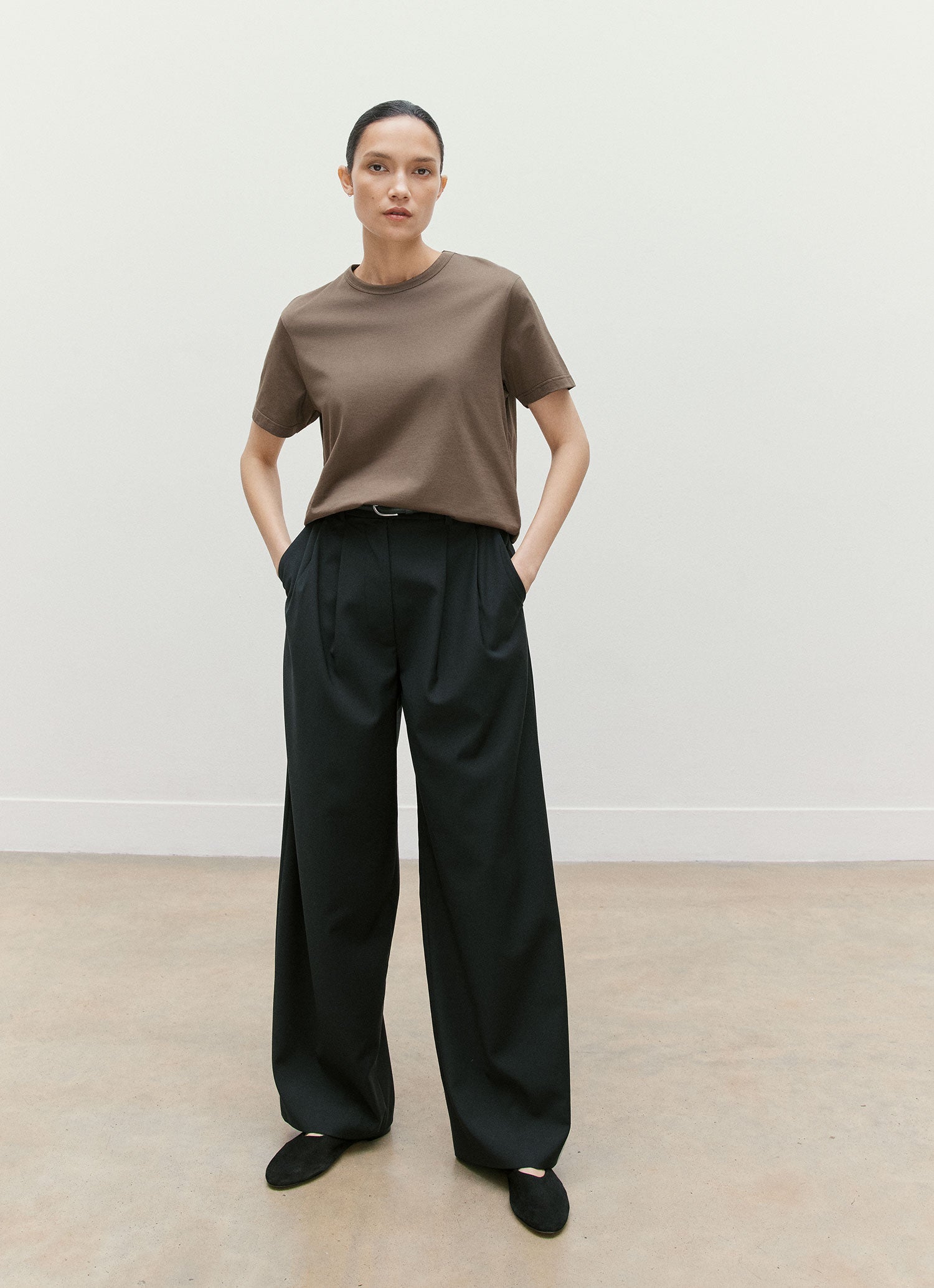 Women's Everyday T-shirt in Dark Cedar | Sunspel