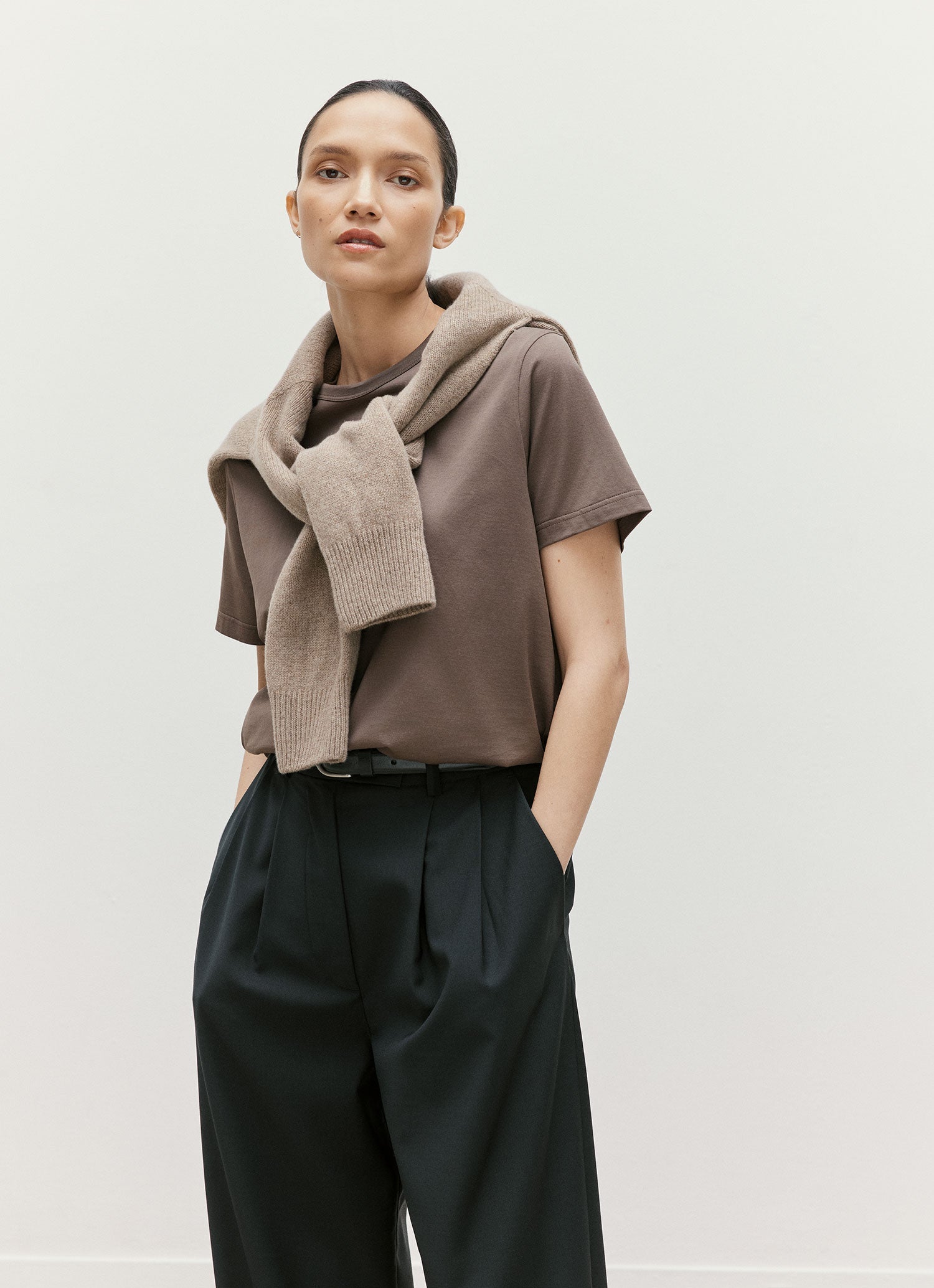 Women's Everyday T-shirt in Dark Cedar | Sunspel