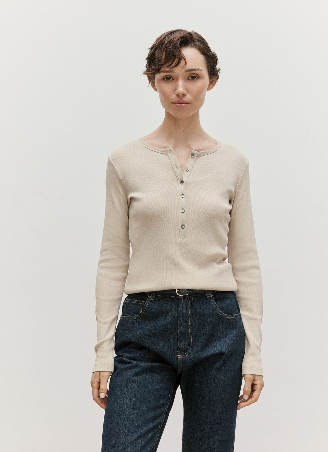 Ribbed Henley