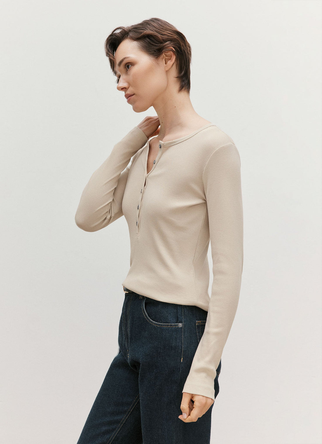 Ribbed Henley