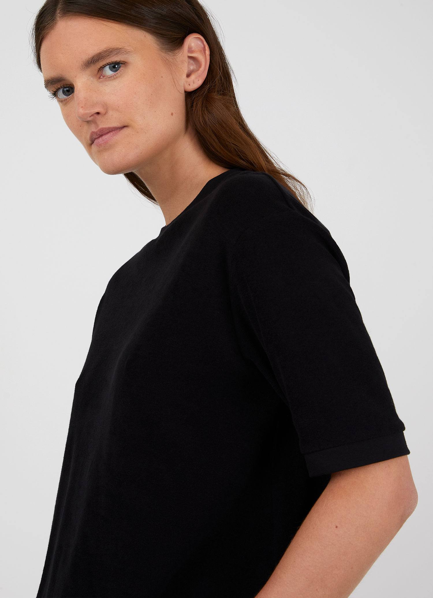 Women's Towelling T-shirt in Black