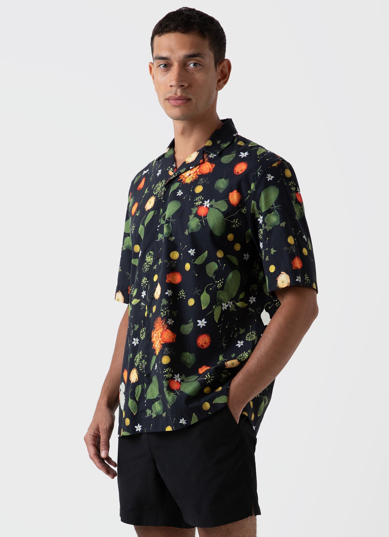 Men's Charlotte Gosch Camp Collar Shirt in Hedgerow