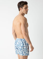 Men's Classic Boxer Shorts in Liberty Fabric Blue Mount Olympus