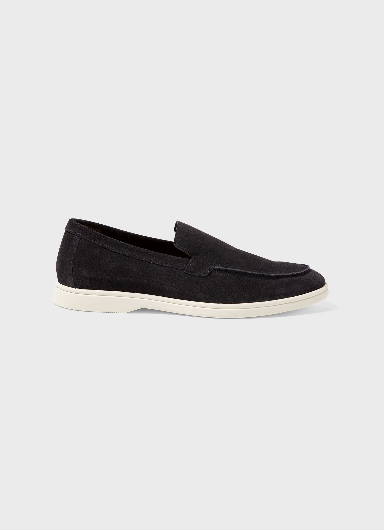 Men's Suede Loafer in Navy | Sunspel