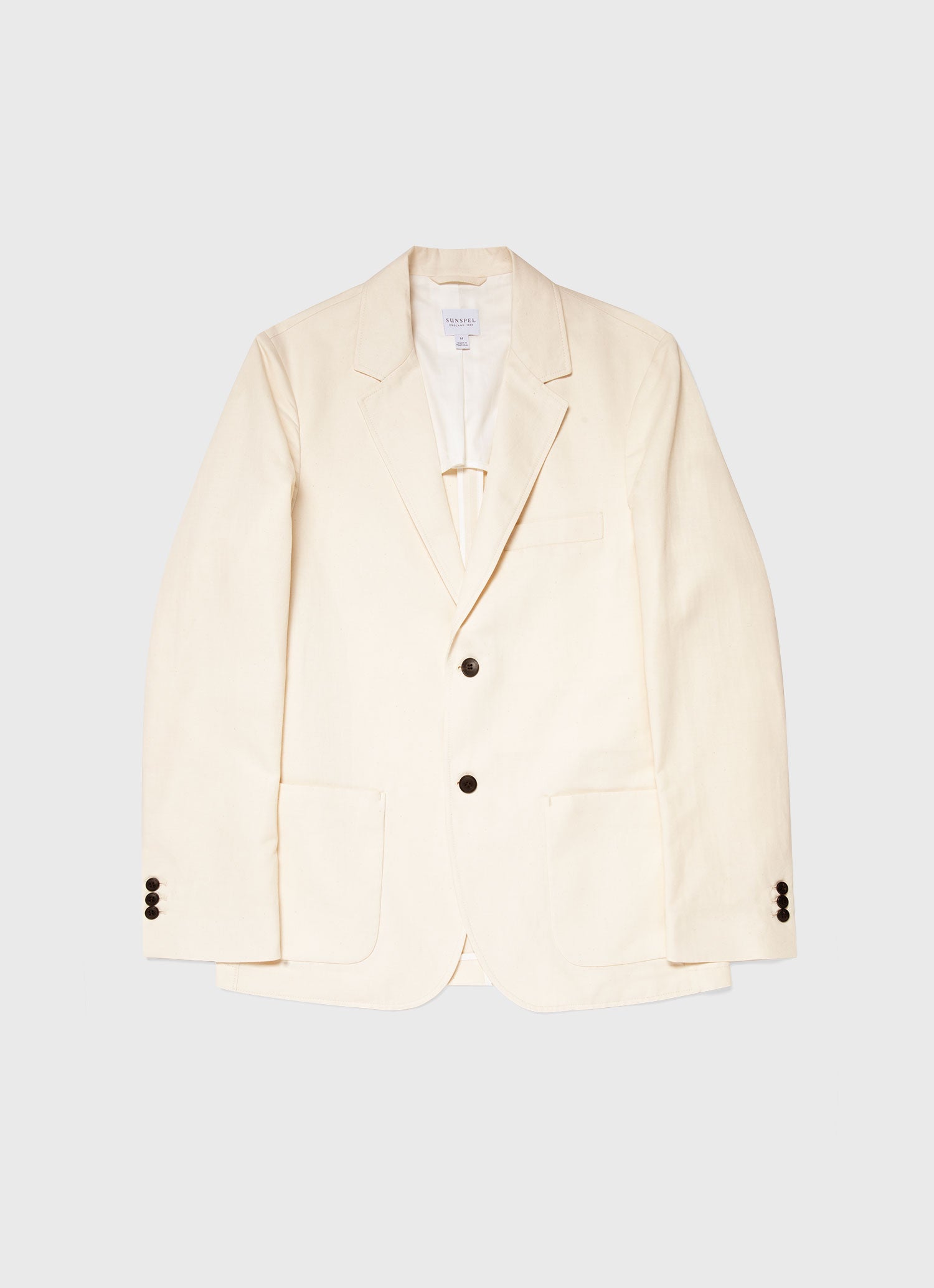 Men's Cotton Linen Unstructured Blazer in Undyed