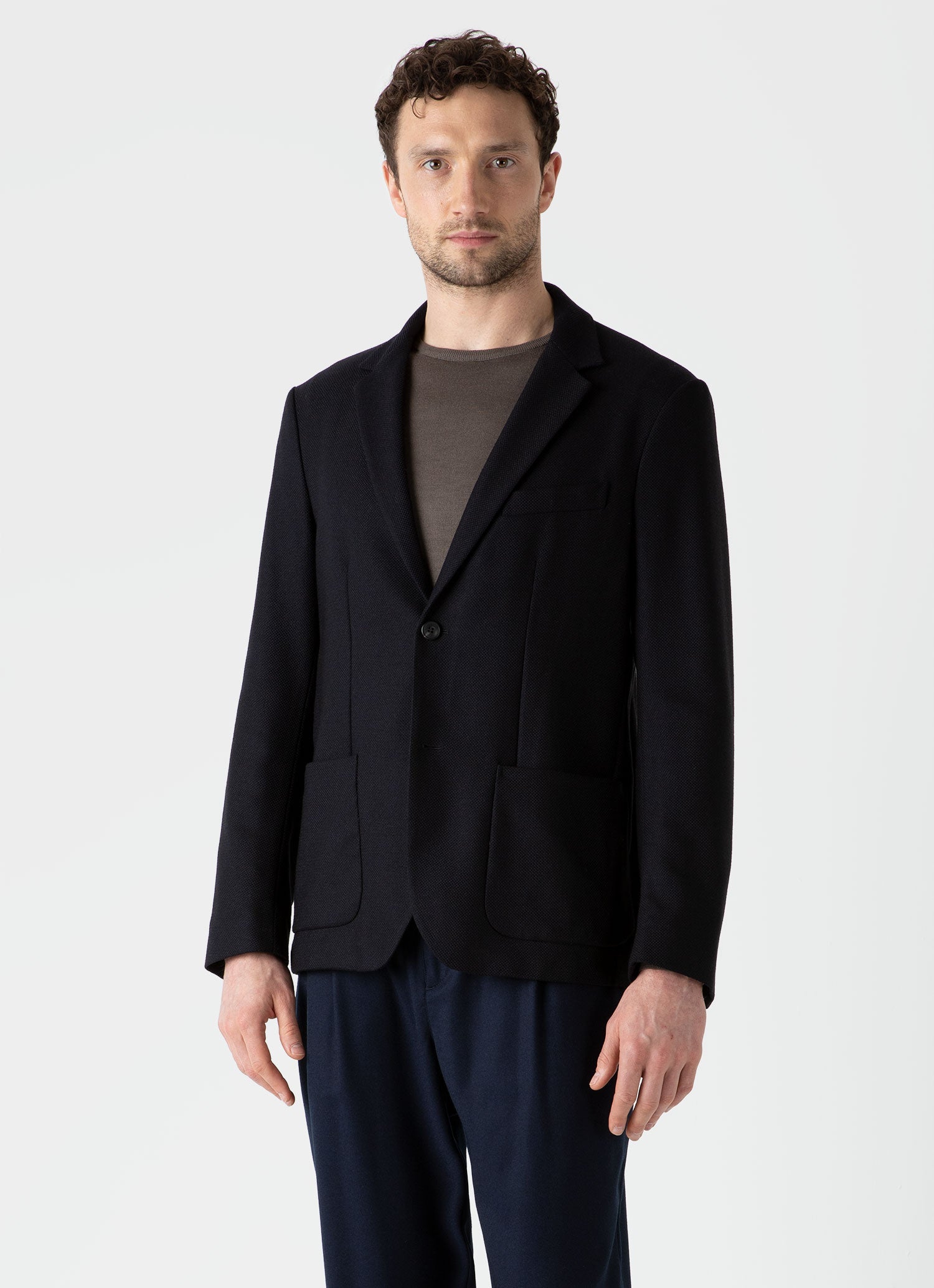 Textured wool clearance blazer