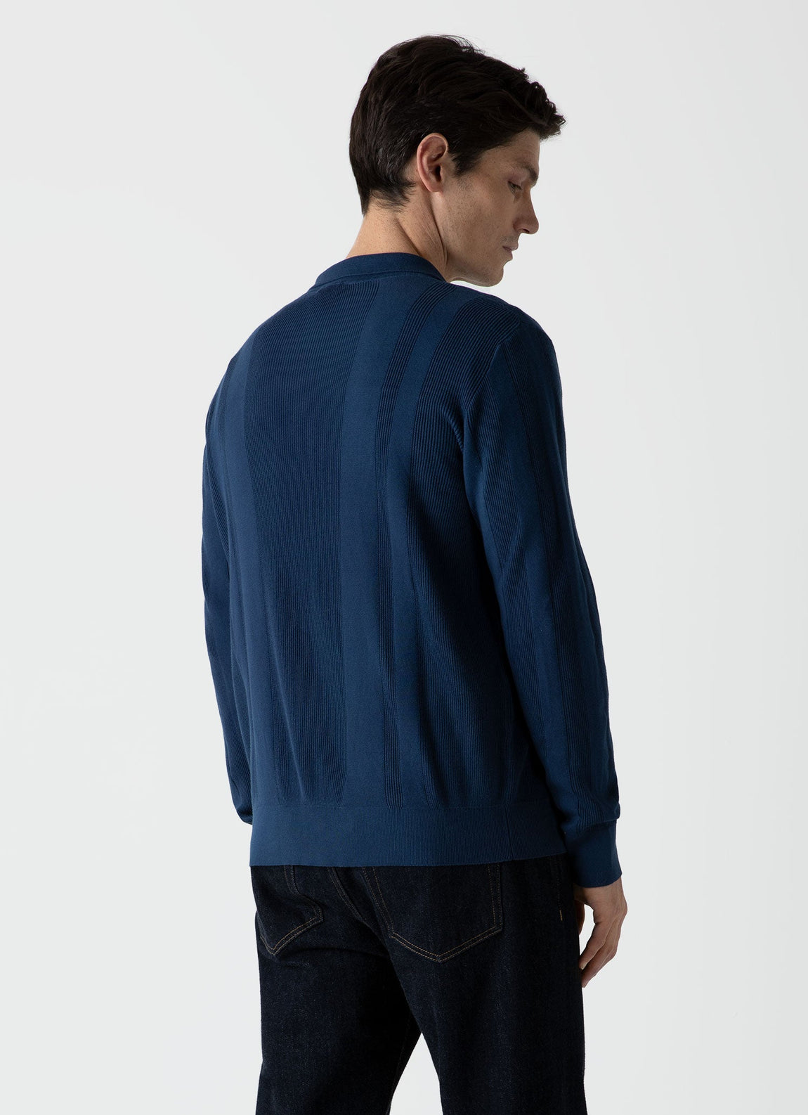 Men's Rib Knit Jacket in Coast