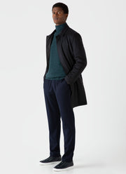 Men's Lambswool Roll Neck in Peacock