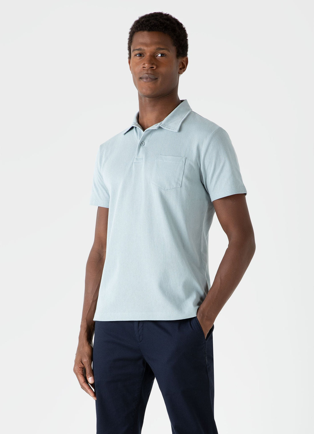 Men's Riviera Polo Shirt in Blue Sage