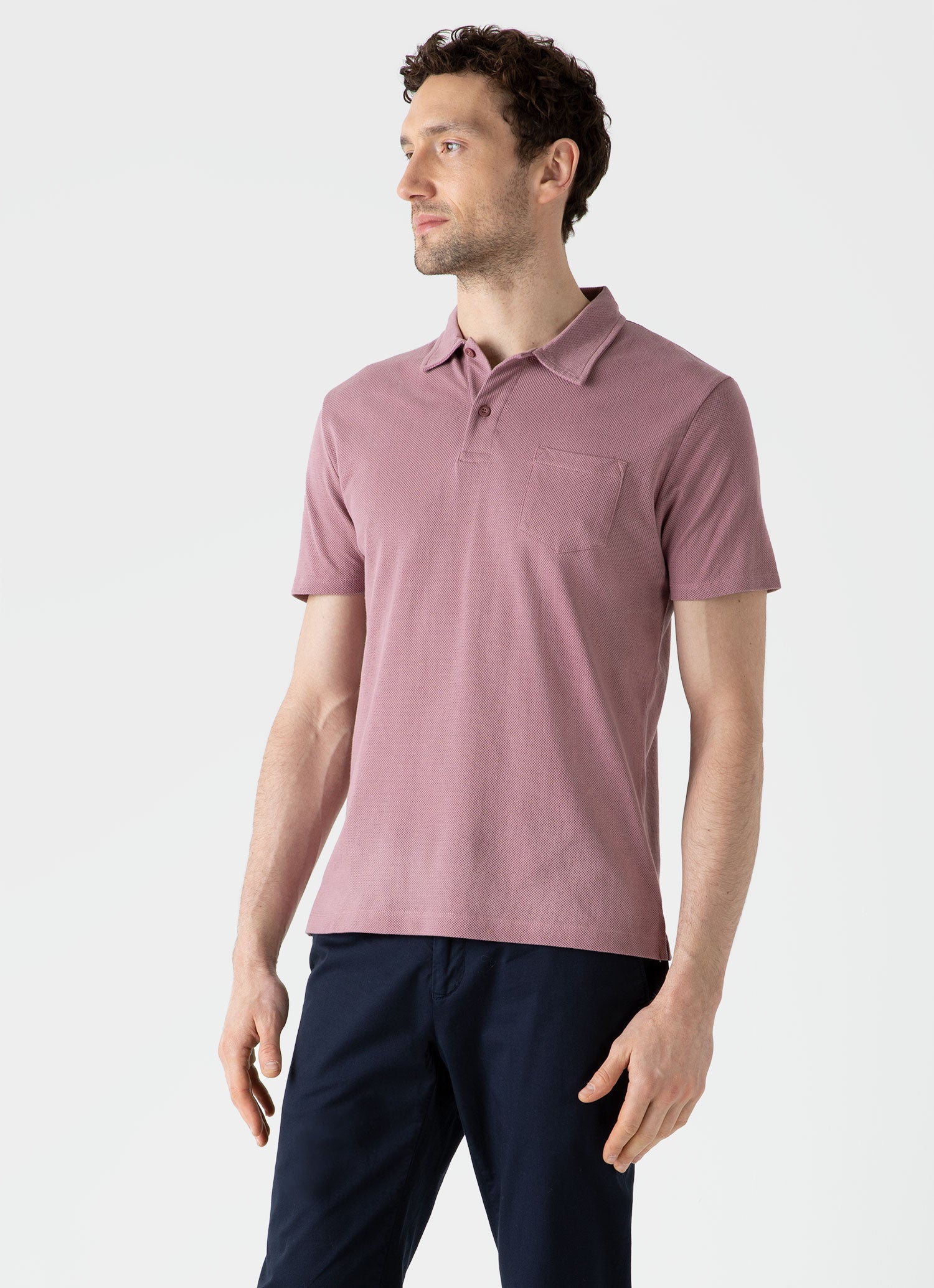 Men's Riviera Polo Shirt in Vintage Pink