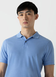 Men's Piqué Polo Shirt in Cool Blue