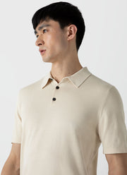 Men's Sea Island Cotton Polo Shirt in Undyed