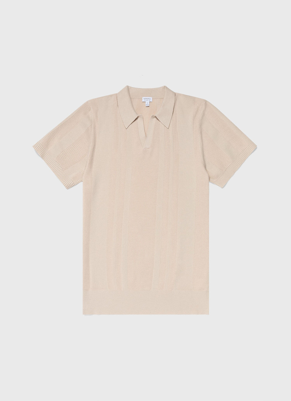 Sunspel Men's Rib-Knit Polo Shirt
