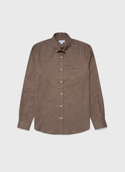 Men's Button Down Flannel Shirt in Cedar