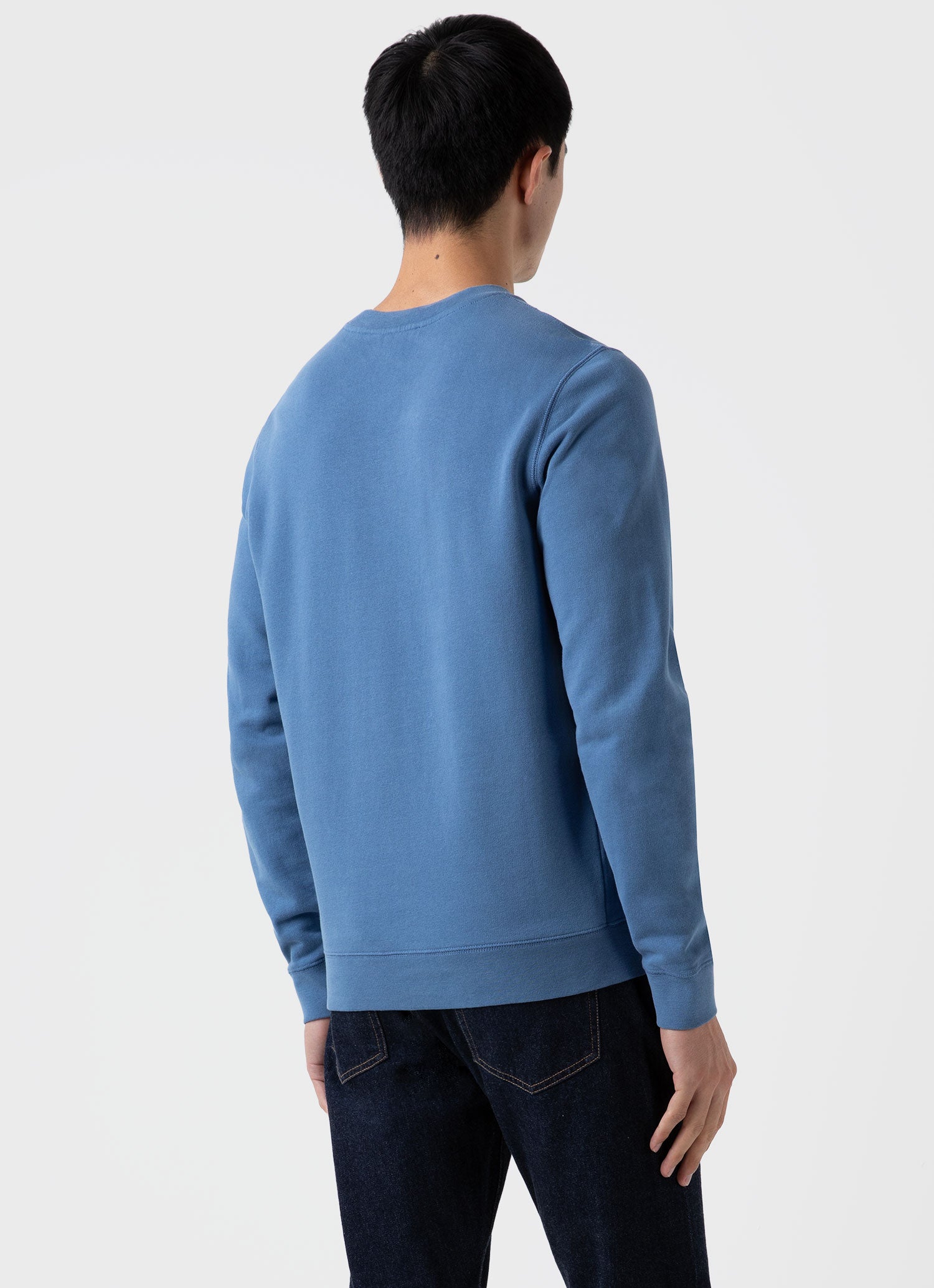 Men's Loopback Sweatshirt in Bluestone | Sunspel