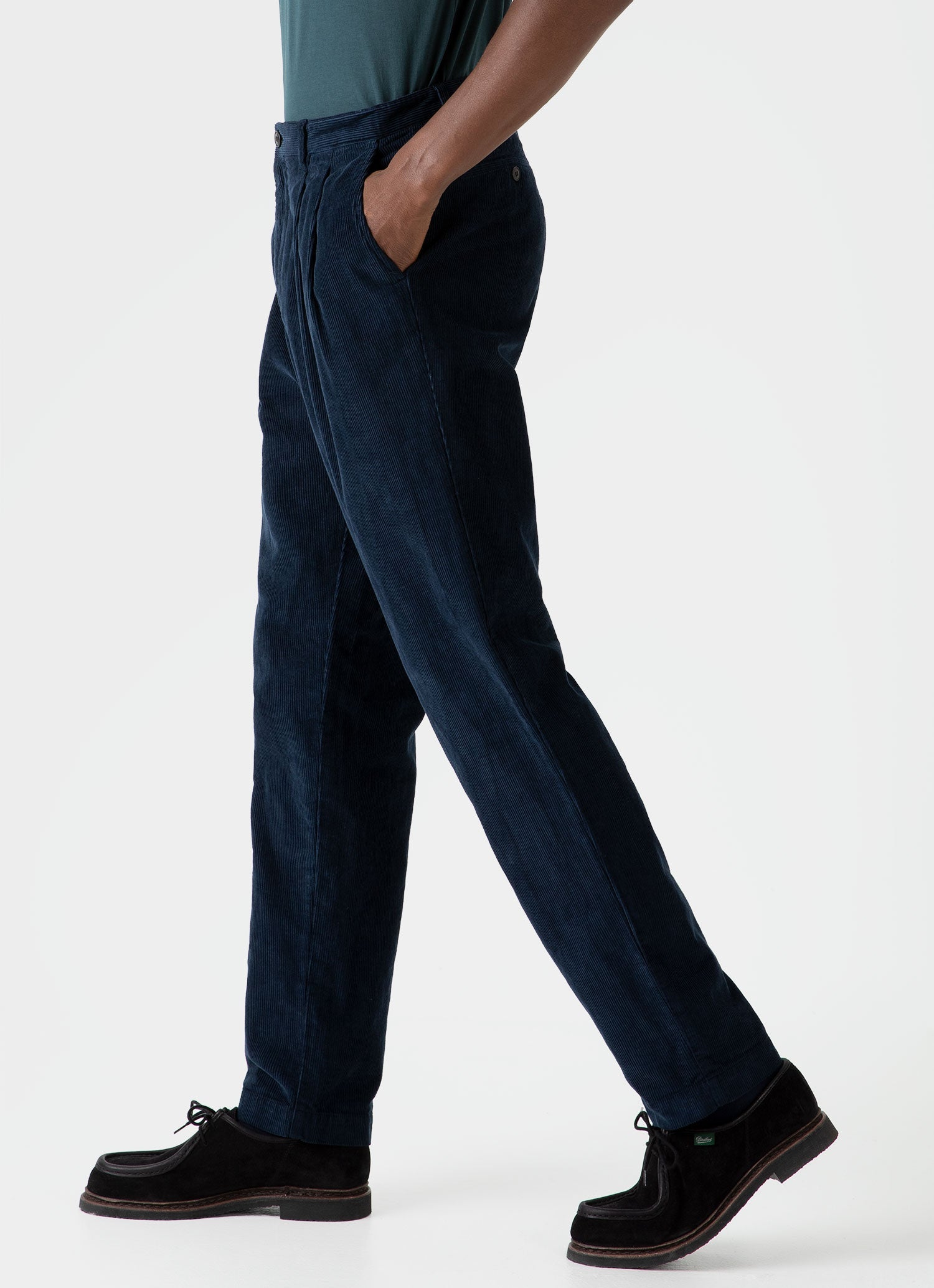 Corduroy trousers - Dark Blue | Benetton