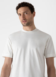 Men's Brushed Cotton T-shirt in Ecru