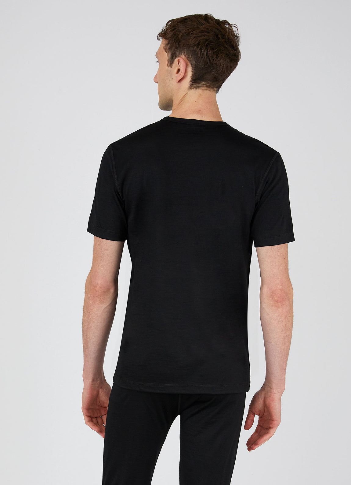 Men's Merino Base Layer T- Shirt in Black
