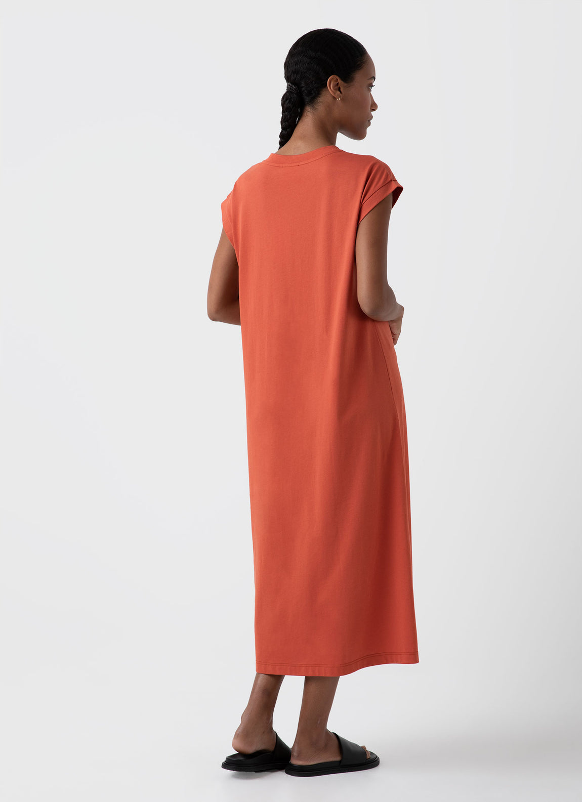 Women's T-shirt Dress in Burnt Sienna