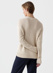 Women's Chunky Textured Jumper in Ecru