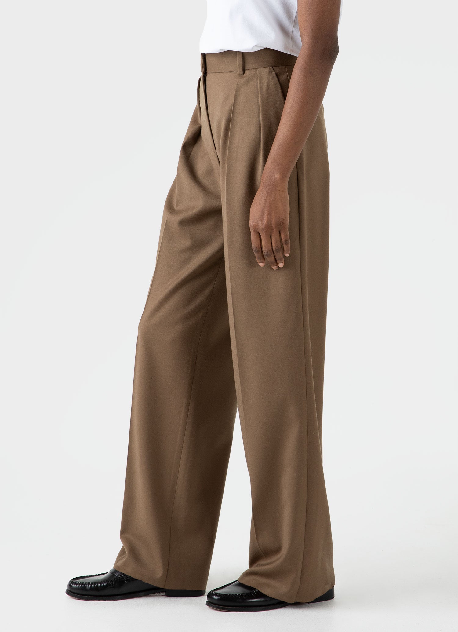 Pleated Wool Trouser