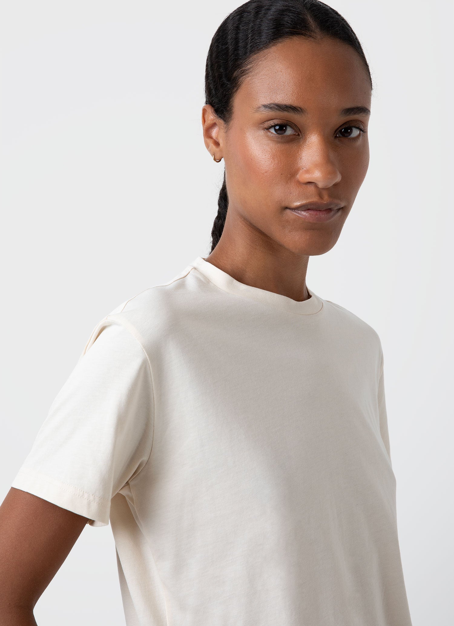 Women's Undyed Boy Fit T-shirt in Undyed | Sunspel