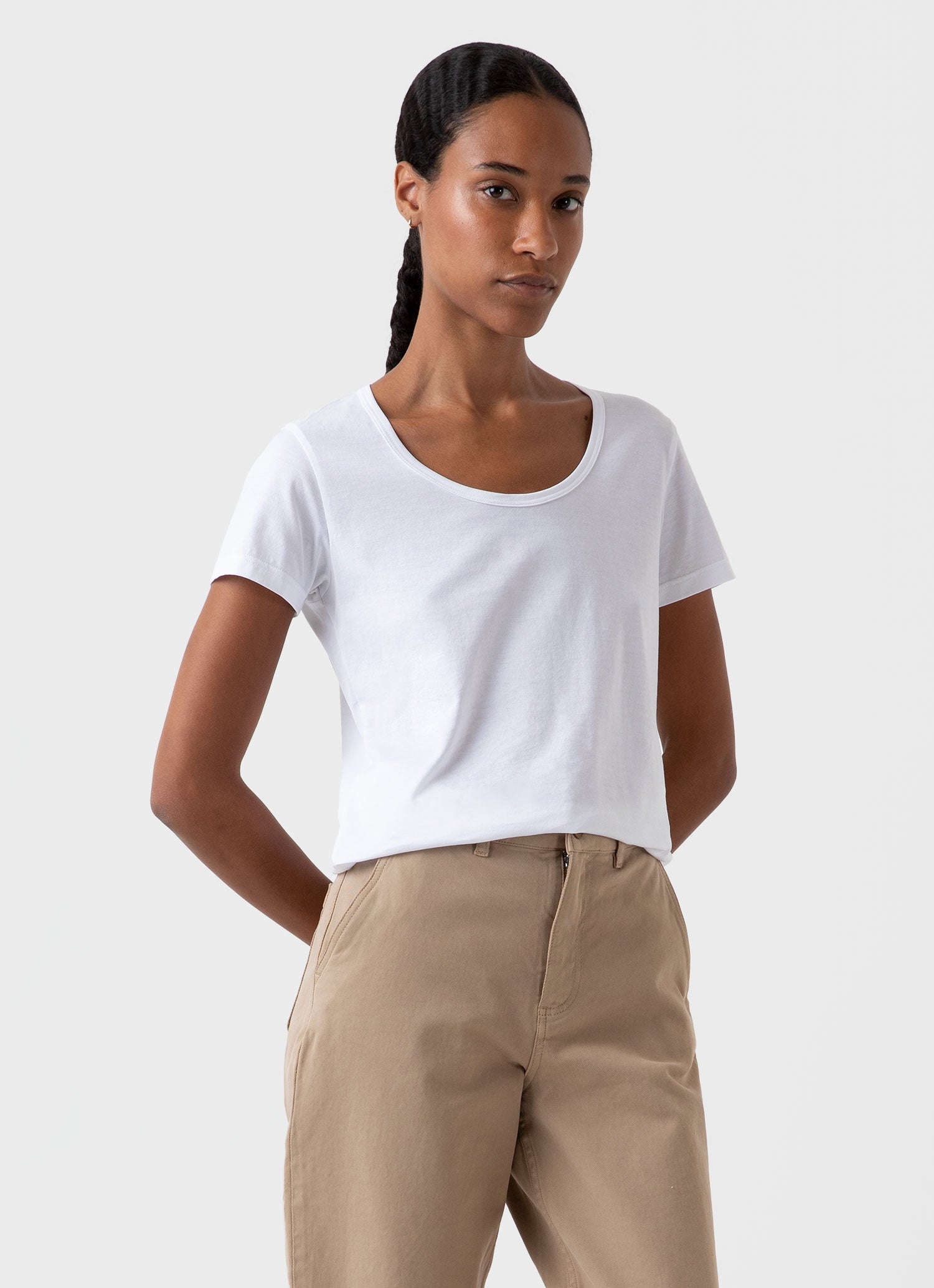 Women's Classic Scoop Neck T-shirt in White